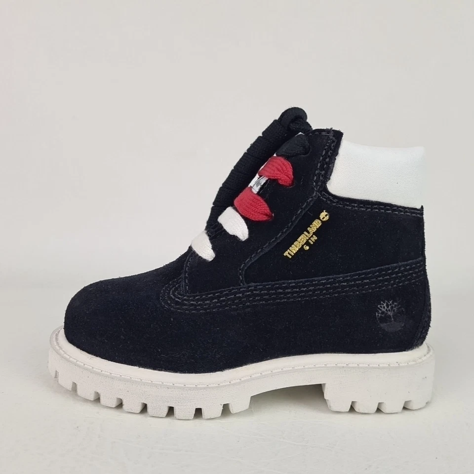 🚨 Botas Timberland 6 IN Premium Clásicas para Niños Pequeños 26844 Cuero Negro Talla 7 Raras Foto 2 de 4