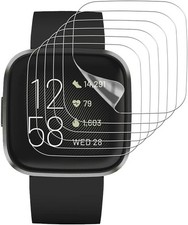 6 Pack TPU Film Screen Protector For Fitbit Versa 2, HD Clear, Anti Scratch
