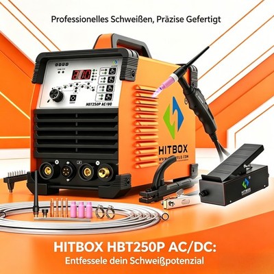 AC/DC TIG Schweißgerät HF/Puls/MMA | Aluminiumschweißgerät inkl. Fußschalter DE
