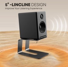 Aluminum Desktop Speaker Stand Pair Bookshelf Black