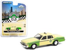 1987 Chevrolet Caprice Yellow/ Green Chicago Taxi 1/64 Diecast Car by Greenlight