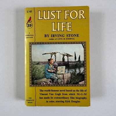 Lust For Life Irving Stone 1962 Cardinal Edition Vincent Van Gogh Pocket Books