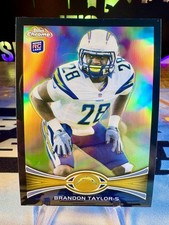 2012 Brandon Taylor Topps Chrome Black Refractor /299 Rookie Card #65 Chargers. rookie card picture