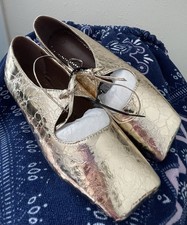 Landjiablue Gold Dance Shoes for Women Size 37 New Without Tags