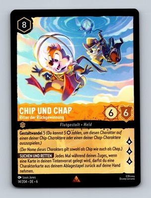 TCG Lorcana Karte Chip und Chap Ritter der Rückgewinnung 6 14/204  Azurite Sea