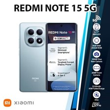 Xiaomi Redmi Note 15 5G Android Cell Phone 8GB 256GB/BLUE/Dual SIM/Unlocked