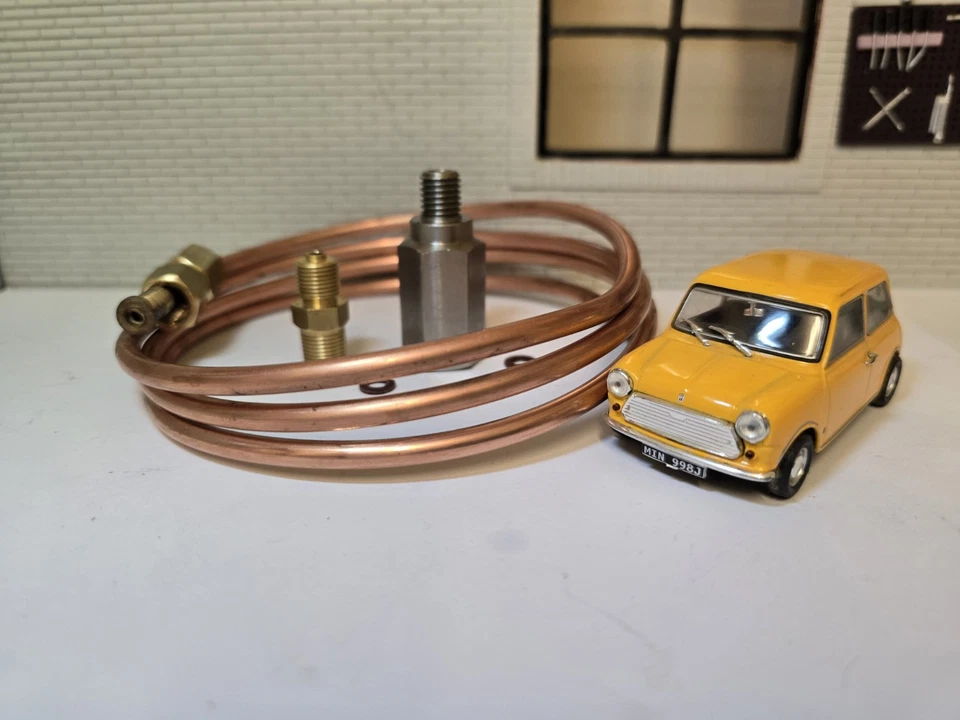 Austin Mini Morris Oil Pressure Gauge Adaptor Copper T Piece Set A Series Smiths - Image 2 of 4