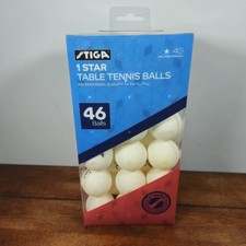 STIGA 1-Star Table Tennis Balls Open Box 46 Pack, White N