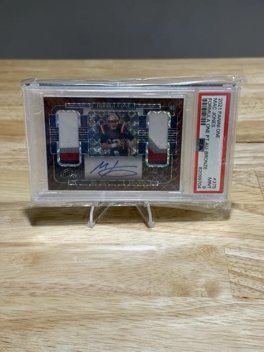 2021 Panini One Mac Jones Formula 1 Rookie Patch Auto Bronze RPA 19/20 Patriots