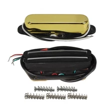 FLEOR Gold Alnico 5 Hot Dual Rail & Single Coil Pickup TL Guitar Set N+B 6-7K