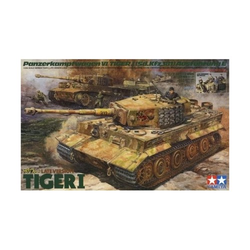 TAMIYA WWII Tank Model 1/35 Tiger I Late Version NM