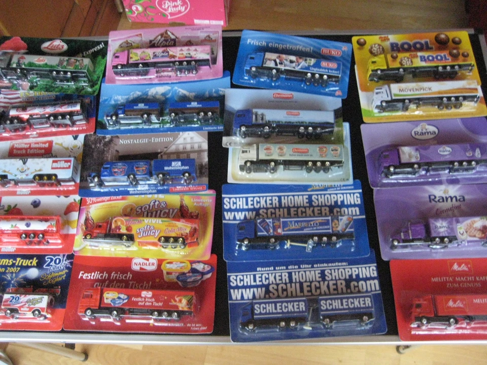 Sammeltrucks 1:87 Werbetrucks 40 verschiedene LKW sh. Bilder in Verpackung - Bild 2 von 2