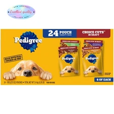 Pedigree Choice Cuts In Gravy Adult Wet Dog Food Variety Pack 24 Count Soft