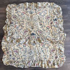 2 Ralph Lauren Provence Pillow Sham Floral Ruffled Cotton/Linen VTG Standard