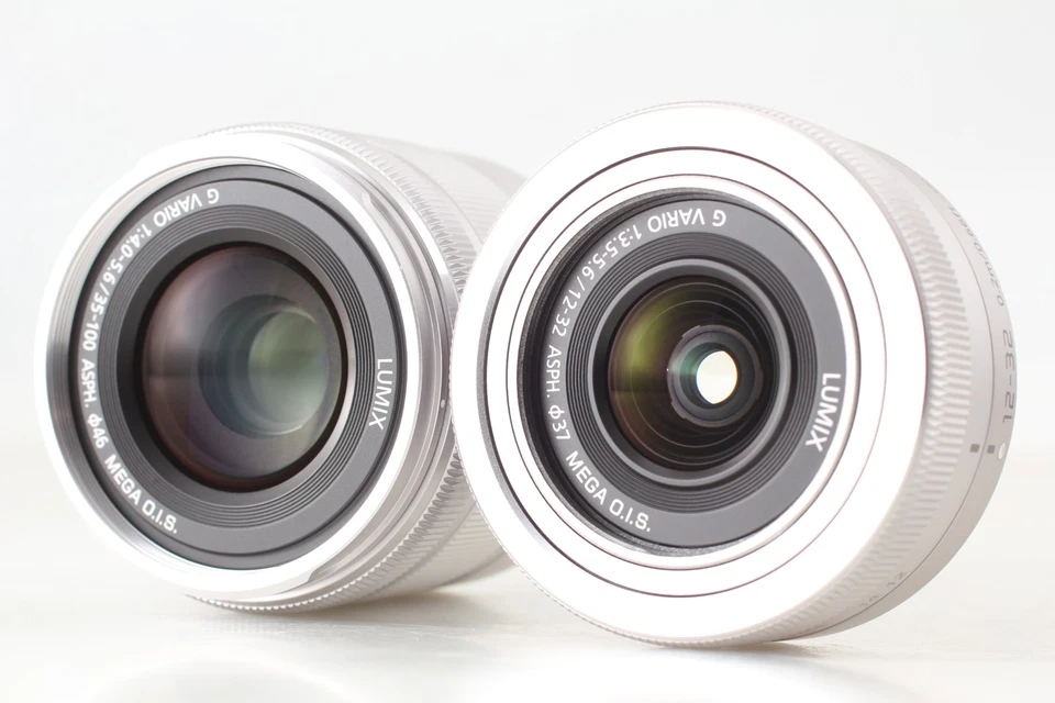 English OK [Top MINT BOX] Panasonic LUMIX DMC-GF7 16MP Silber 12-32mm 35-100mm - Bild 4 von 4