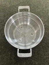 All Clad Stainless Steel Cookware Strainer Steamer Insert 11 Inch Wide