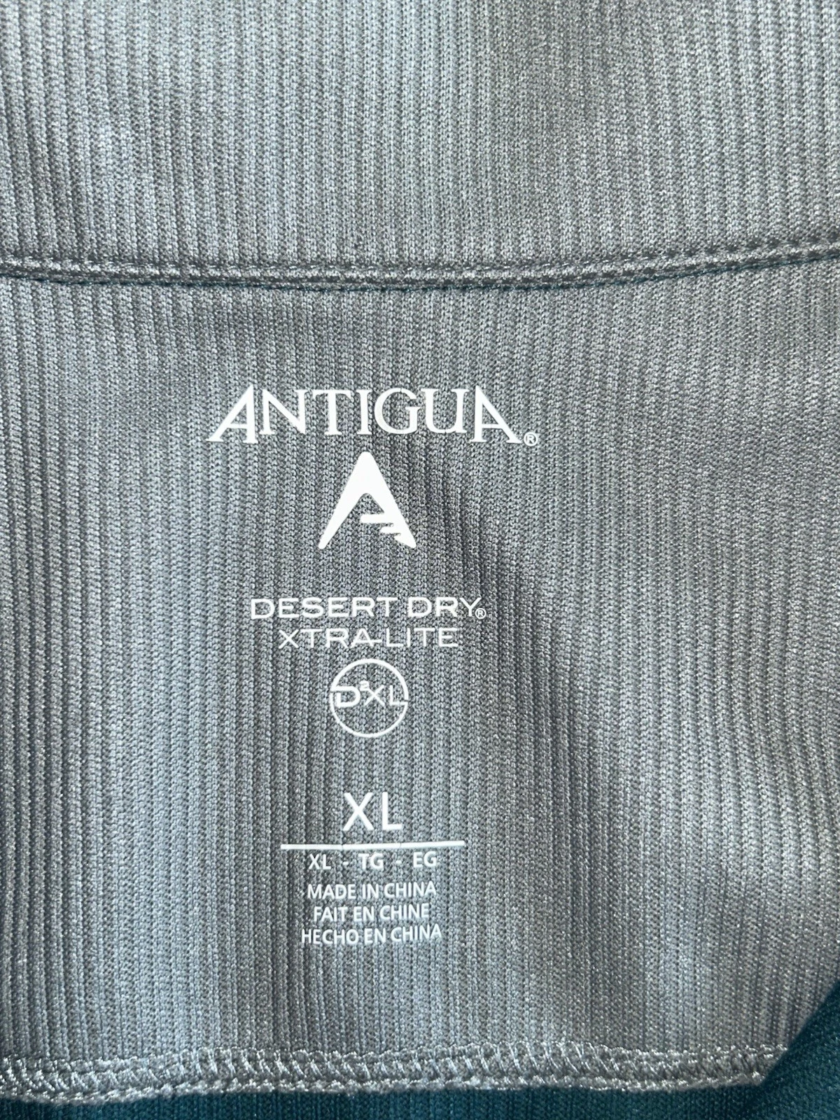 Antigua Desert Dry XL Quarter Zip Golf Pullover Teal Polyester Lightweight Y2K - product detail image 6