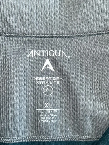 Antigua Desert Dry XL Quarter Zip Golf Pullover Teal Polyester Lightweight Y2K image 6