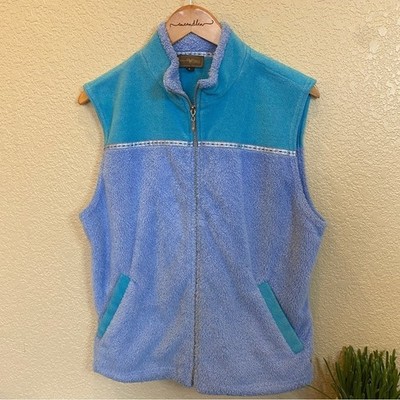 Vintage wooly bully colorado fleece vest large blue southwest outerwear jacket