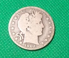 1902 (O) Barber Half Dollar -  Good  / About Good  - See Picts # 1154