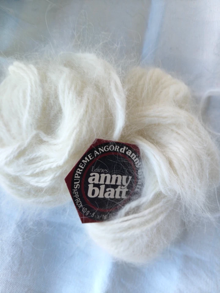 Anny Blatt 100 % Angora Supreme Angor d'anny blatt 20 Gr. Cremeweiß Farbe 3836 - Bild 1 von 3