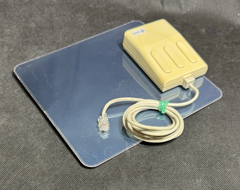 Sun 370-1091 Sun-3 M3 Mouse 3 Botones Conector RJ11, con Alfombrilla de Ratón de Metal 370-1368 Foto 4 de 4