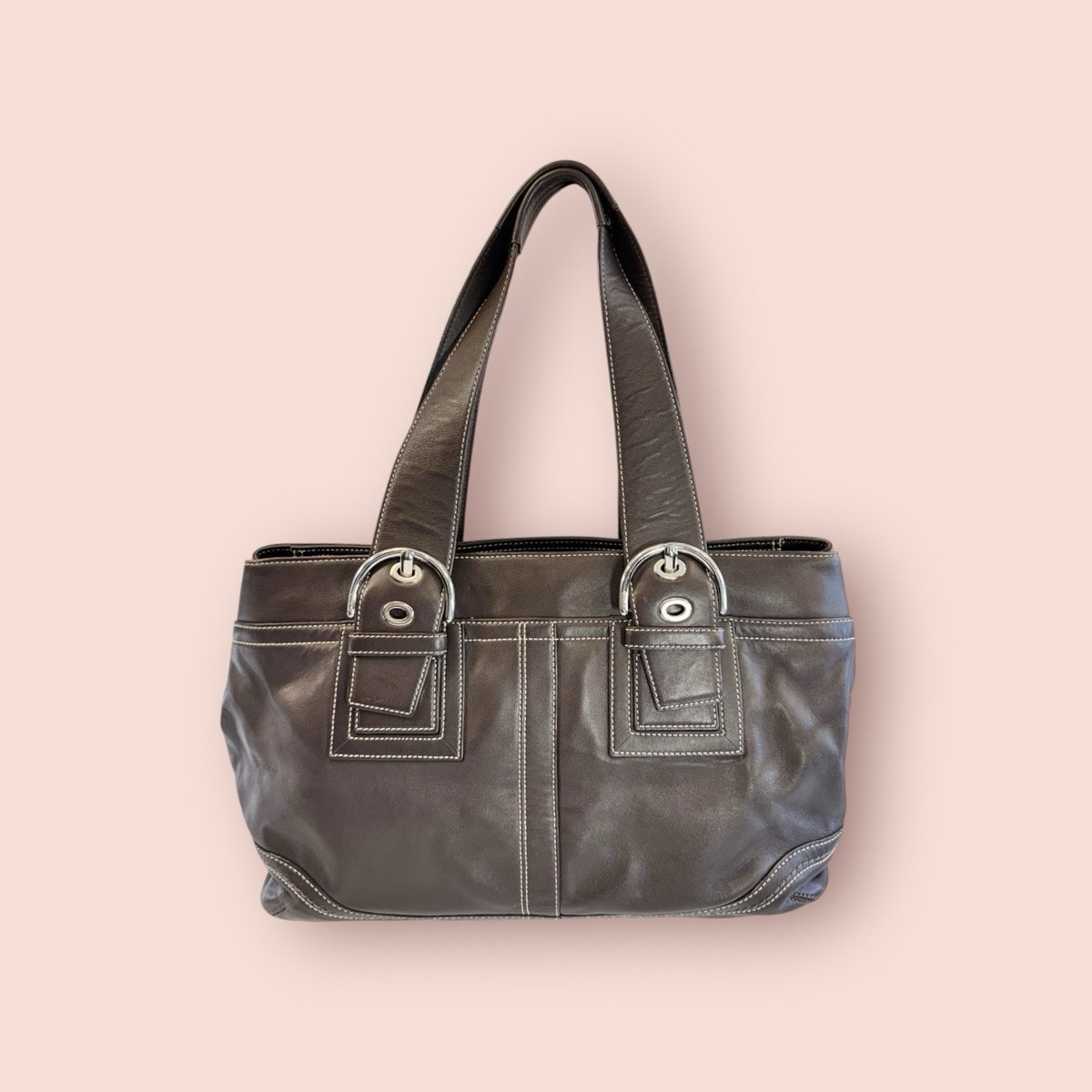 COACH Y2K Vintage Soho Leather Large Carryall Satchel Shoulder Bag