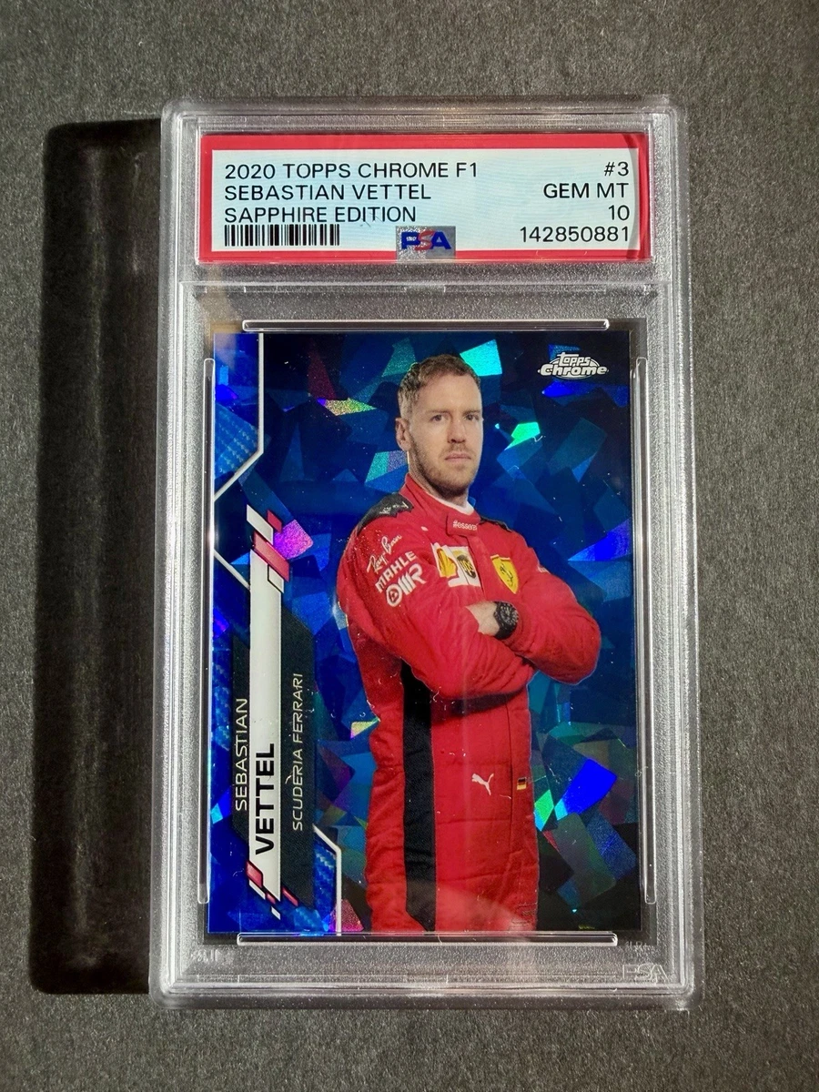 2020 Topps Chrome F1 Sapphire #3 Sebastian Vettel Aqua Formula 1 /99 SP