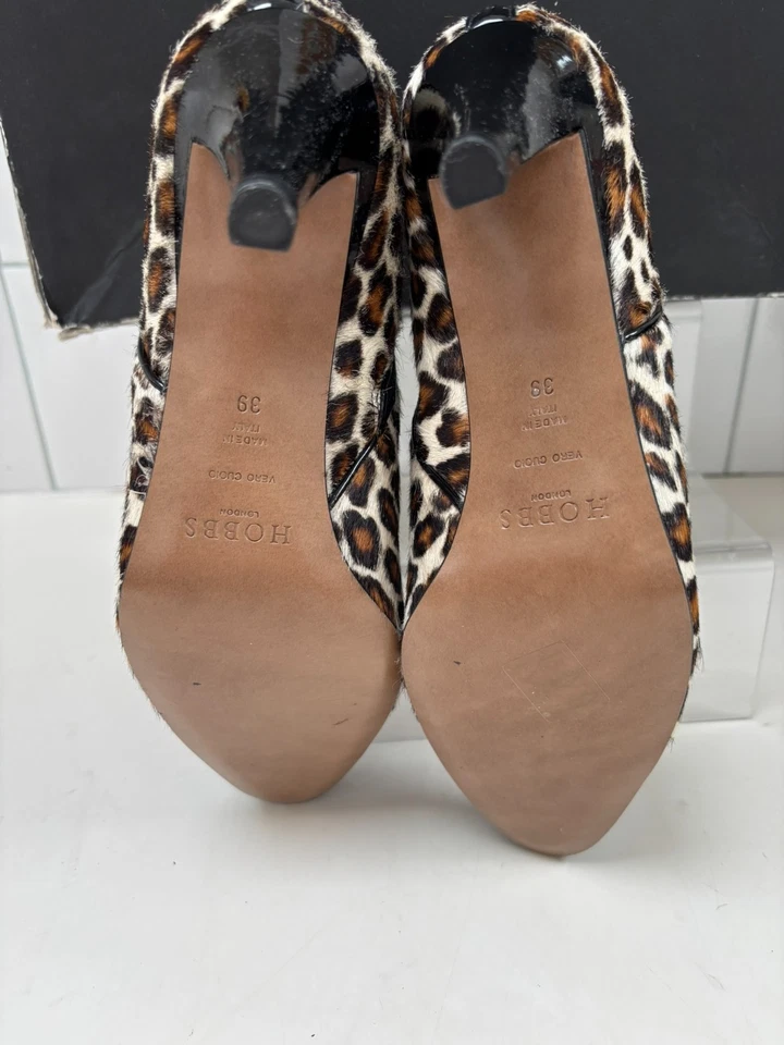 HOBBS faux pony BOOTS 39 6 all leather leopard mid heel MIA TOECAP ANKLE rrp£225 - Image 3 of 4
