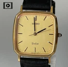 Seiko Dolce 5E31-5A80 [US Stock] Vintage 1989 Gold Quartz Mens Watch JP *N.Mint