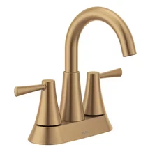 Moen 84022BZG Ronan 4 in. Centerset 2-Handle Bathroom Faucet- Bronzed Gold