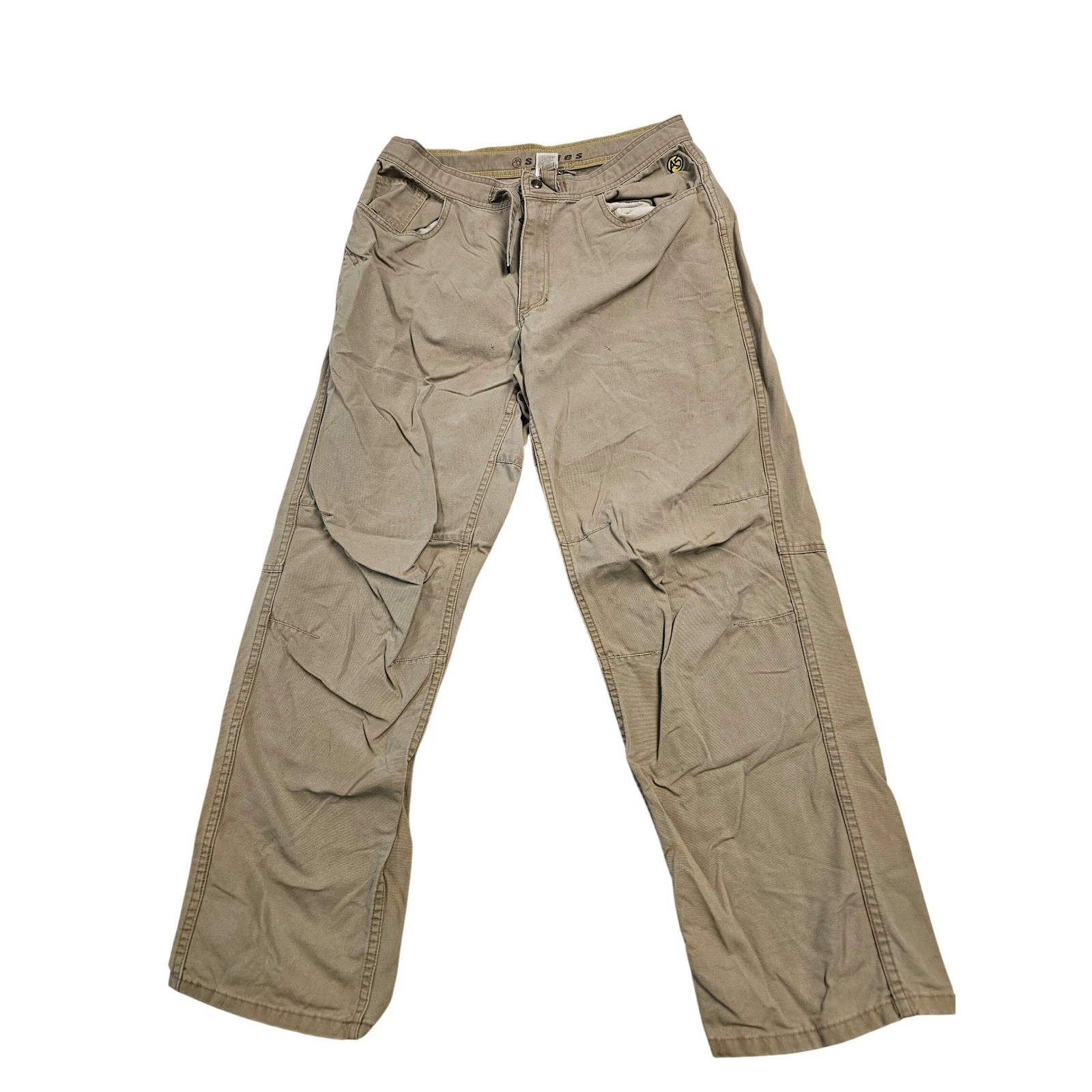The North Face A5 Series Mens 34 Tan Cotton Canvas Climbing Hiking Pants Relaxed