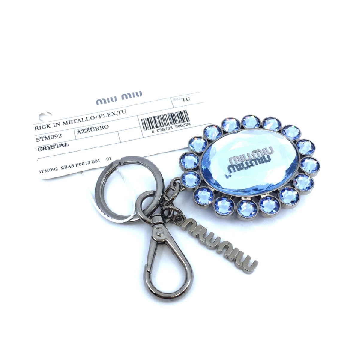Miu Miu Trick Key Chain Key Ring Bag Charm Crystal Miu Miu Trick Key Chain Key Ring Bag Charm Crystal