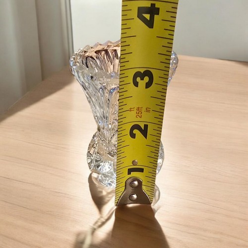 Vintage Cut Crystal Glass Clear mBud Vase Toothpick Holder (PI1) - Picture 6 of 6