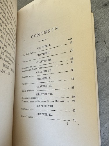 1869. Manual Of The Hand Lathe. WATSON, Egbert P. Philadelphia. Illust. 1st Ed. - Picture 11 of 18