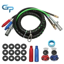 12Ft 3-in-1 Wrap Set Air Line Hose Assemblies For Semi Truck Tractor Traile