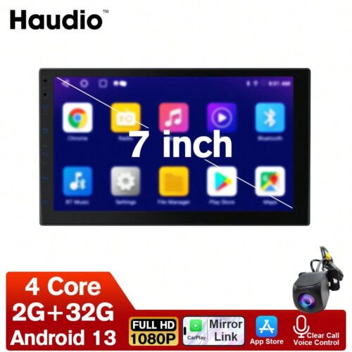 Haudio 7" Android Car Stereo, CarPlay, GPS,2GB+32GB,Bluetooth, AHD Backup Camera