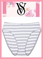 NEW Victoria s Secret Soft Cotton Ribbed Knit High Leg Brief Panty Size XS