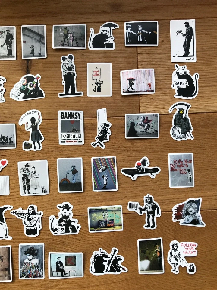 BANKSY Aufklebersammlung 67 Stück - seine besten Werke- - Bild 3 von 4