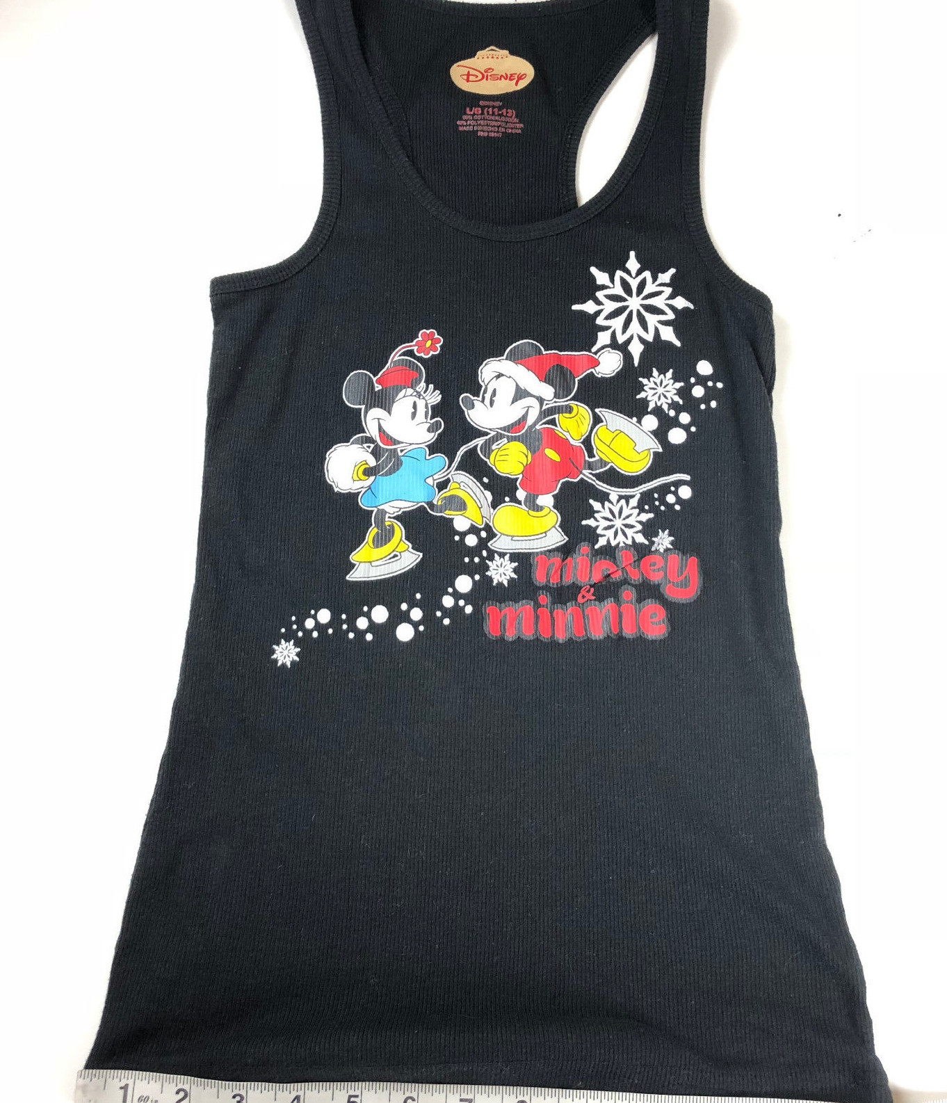 Disney Lge 11-13 Jr Black ribbed racer 