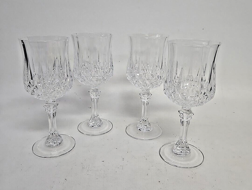 Longchamp Cristal d'Argues Glasses 6'' Wine Set of 4 Boxed - Picture 4 of 4