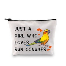 G2TUP Sun Conure Lover Gift Who Loves Sun Conures Makeup Bag Sun Conure Mom C...