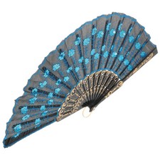 Embroidered Hand Fan Sequin Hand Fan Folding Hand Fan Elegant Hand Fan Hand Fan