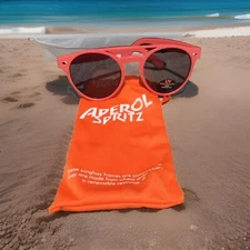 Aperol  Sunglasses With Carry Bag. Free Ship USA Rosey Color