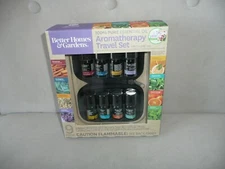 BETTER HOMES & GARDEN 100% ESSENTIAL OIL 9 PACK TRAVEL SET W/ CARRYING CASE 