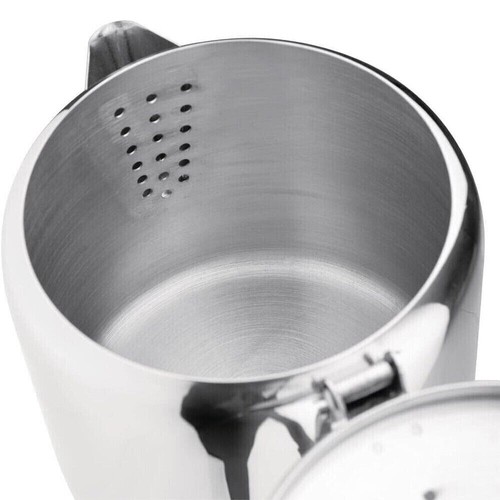 Stainless Steel Coffee Tea Pot Flip Lid Handle Pot Home Restaurat Serving Pot - Picture 3 of 9
