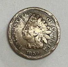 1859 Indian Cent Very Good Details Better Date Bent