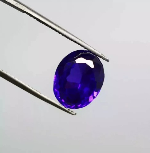 Stunning Blue Colour Iolite Faceted Oval Cut 10-12 Ct Certified Natural Gemstone - Picture 2 of 4