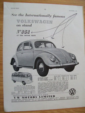1955 Volkswagen Bug Bus Microbus Vw Motors Limited British Mid-size Mag Ad