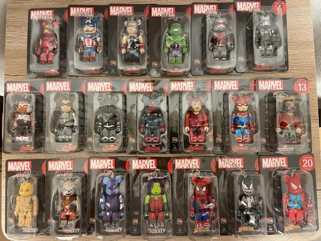 BE@RBRICK 100% MARVEL Complete Set of 27 Lottery Only